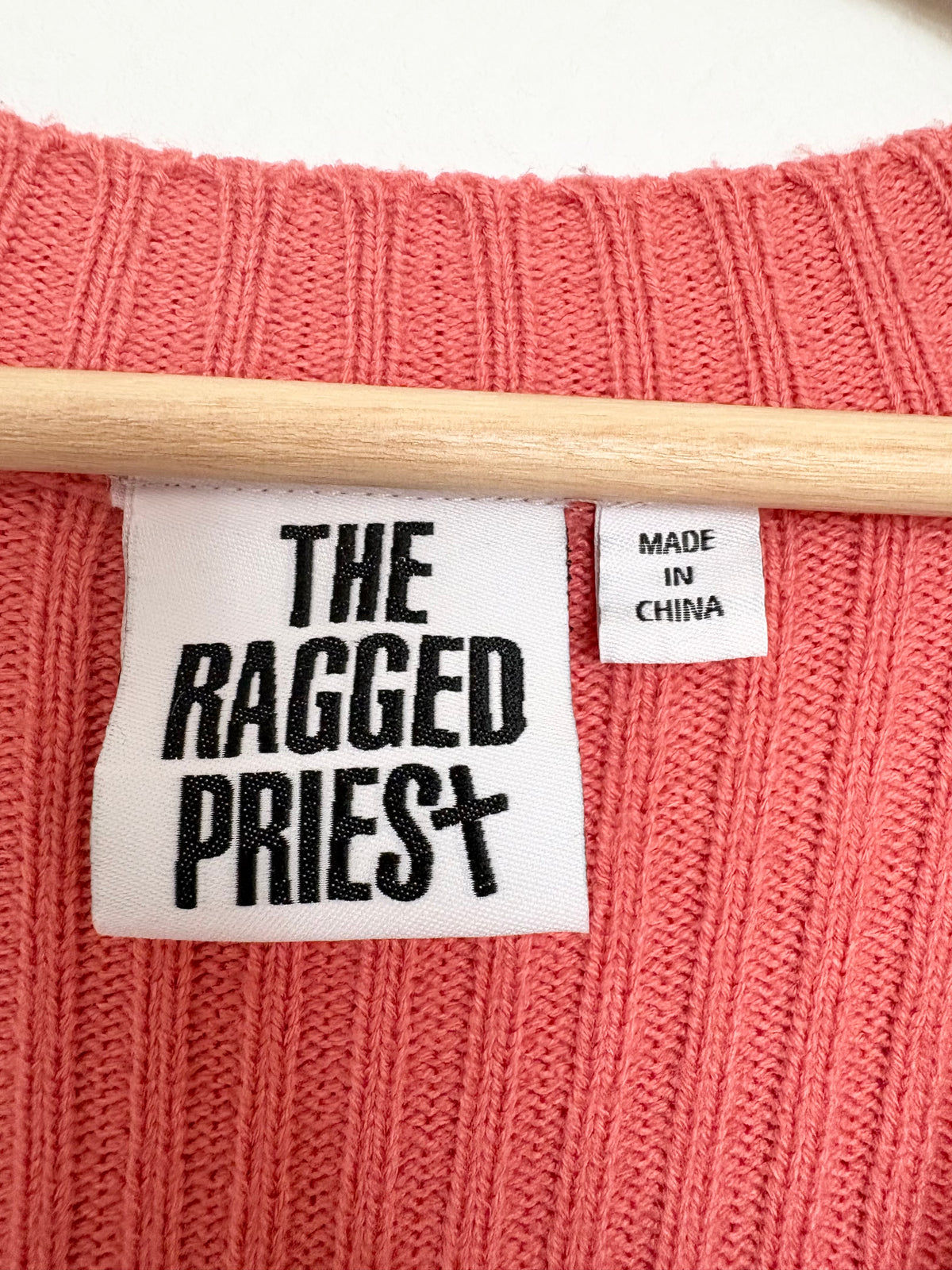 The Ragged Priest Censor ribbed knit zipper cardigan Small