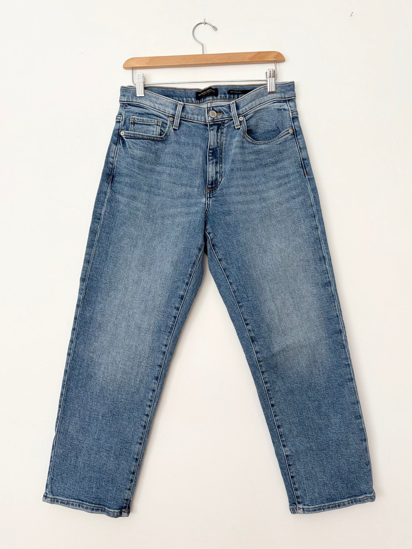 Banana republic mid rise straight jeans W28