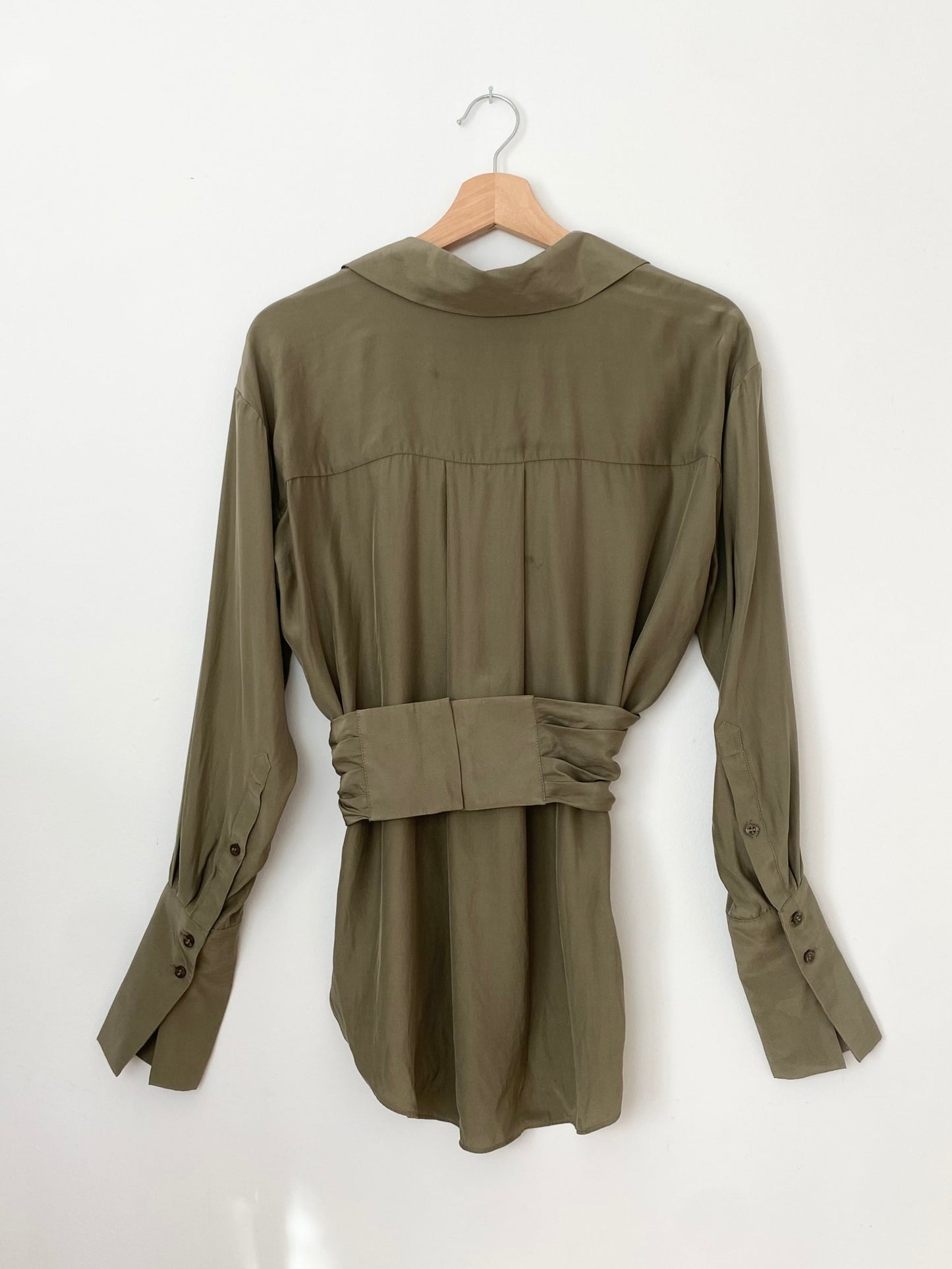 Gauge81 khaki Sabina blouse XS