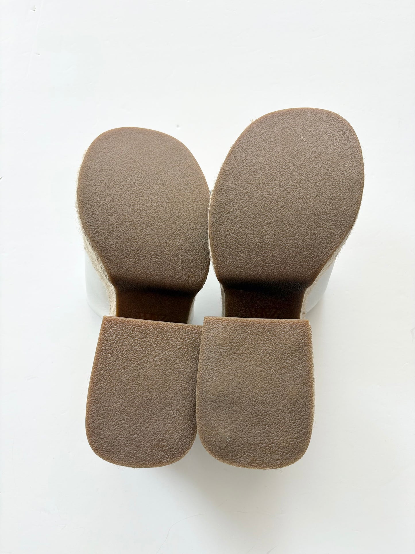 Zara block heel jute sandals EUR39