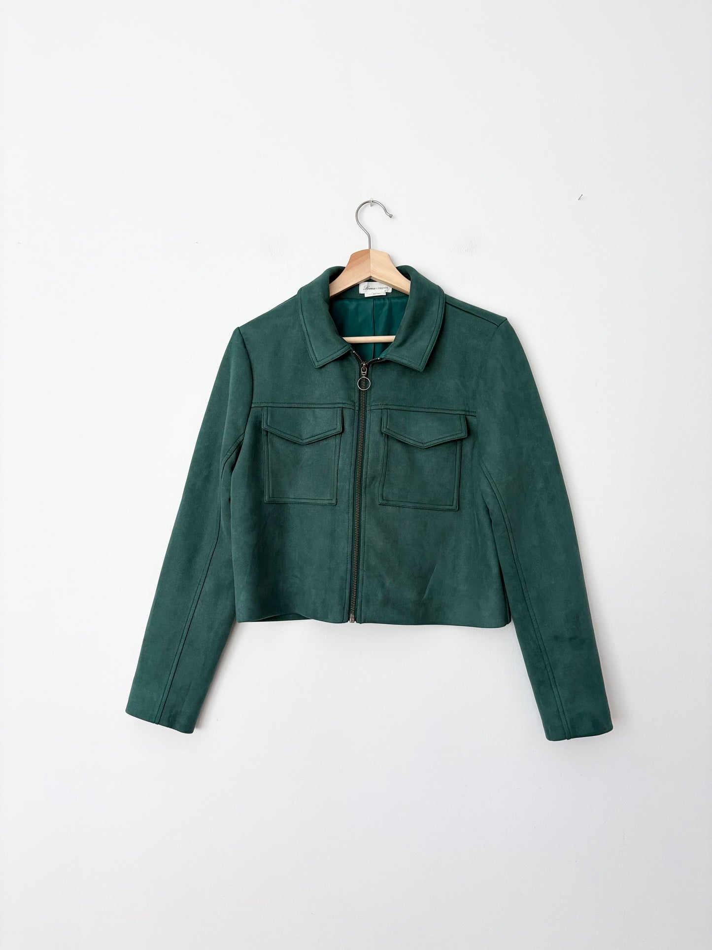 Lovers + Friends Nanette faux suede crop jacket Small