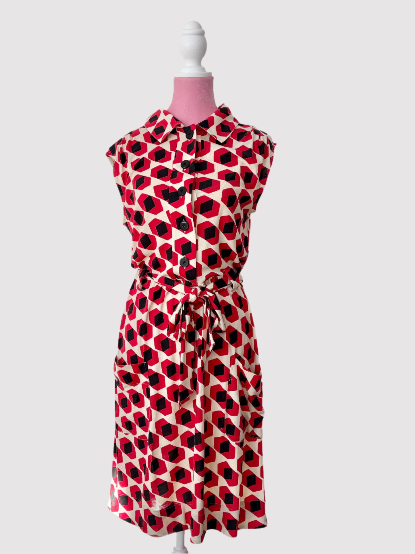 Robe géométrique en soie Diane von Furstenberg Medium