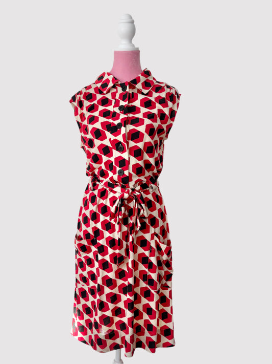 Diane von furstenberg silk geometric dress Medium