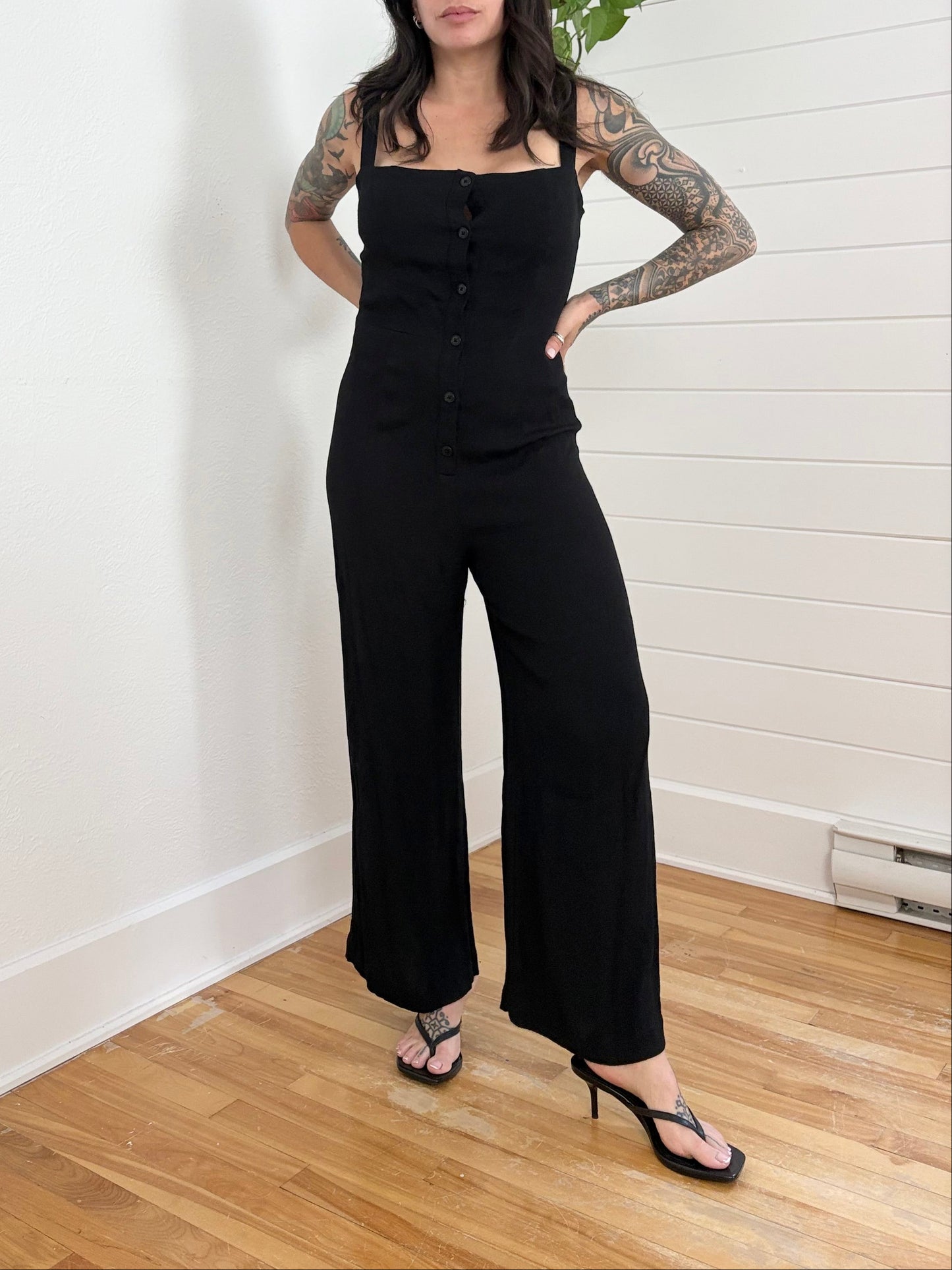 Reformation Della crop jumpsuit Small