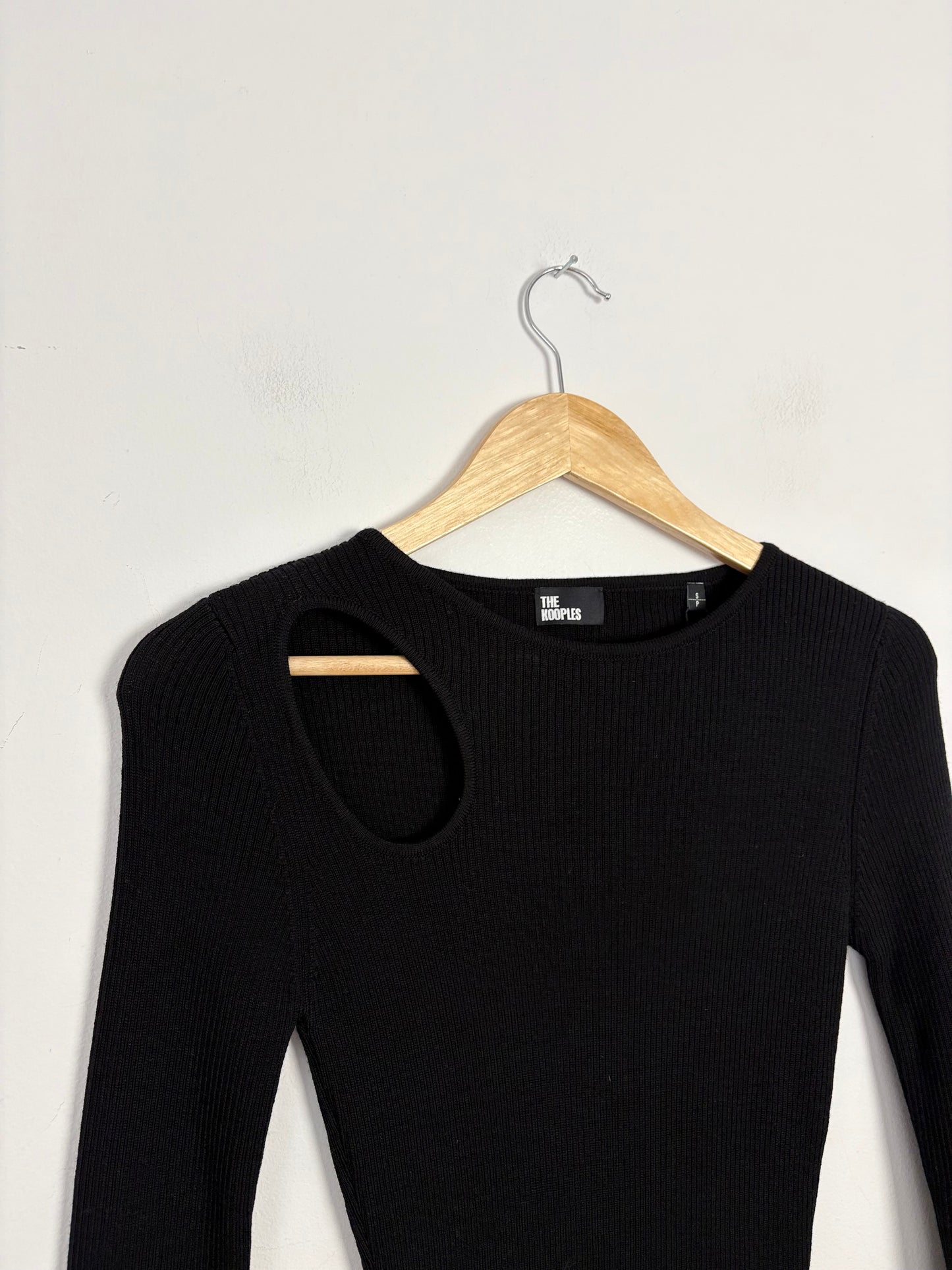 The kooples cut out wool rib mini dress Small