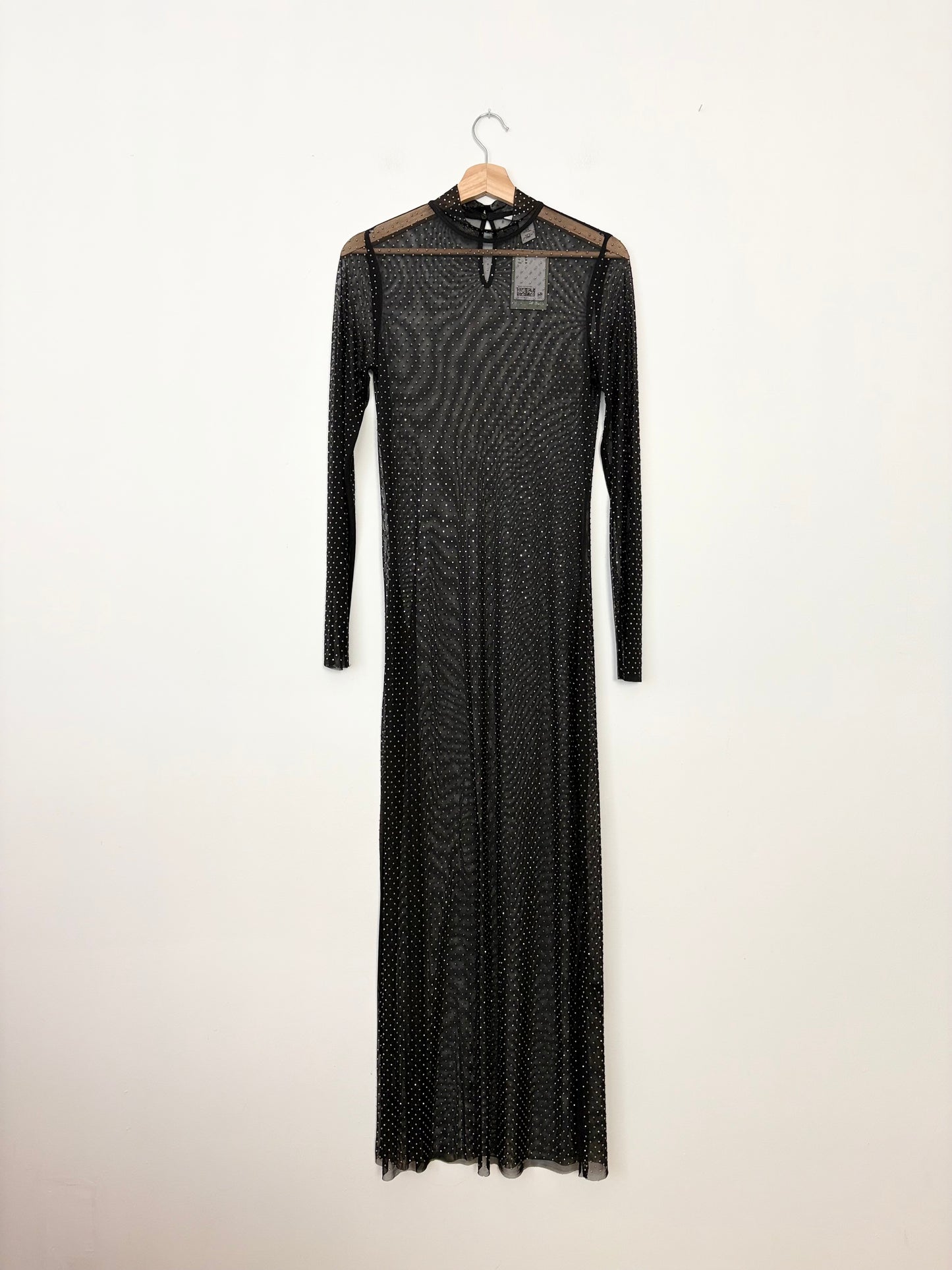H&M Rhinestone embellished sheer maxi dress Medium