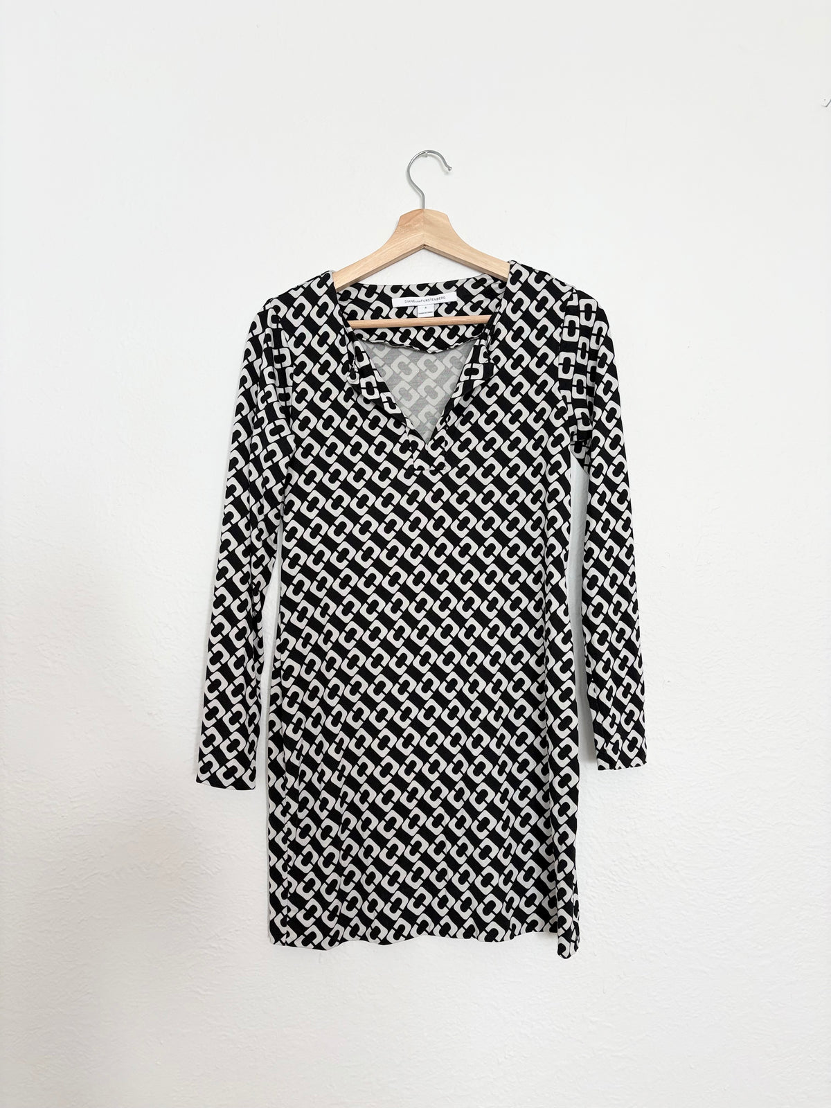 Mini-robe rétro en soie Diane Von Furstenberg Taille S