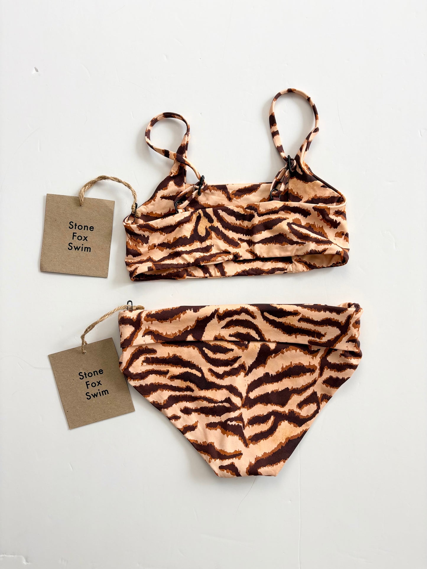 Stone Fox swim zebra 2 piece swimsuit 4/5T
