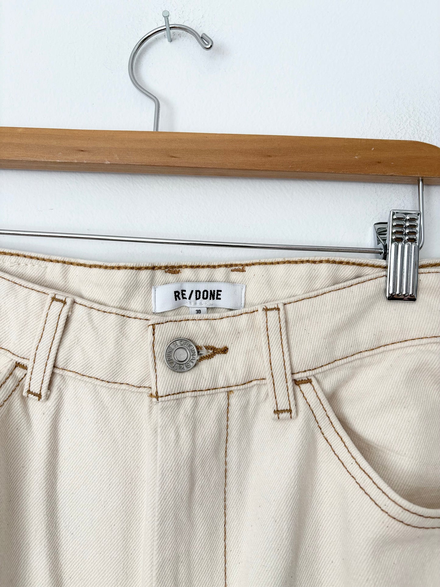 Jeans Redone années 70 taille ultra haute coupe droite W30/31