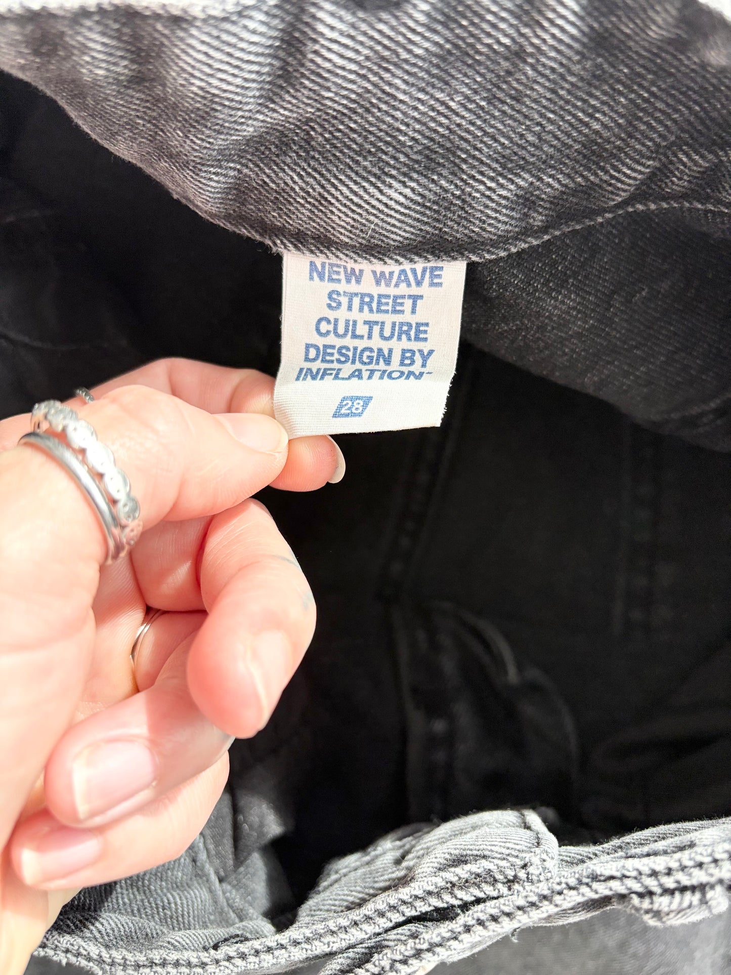 Inflation streetwear wide leg jeans W28