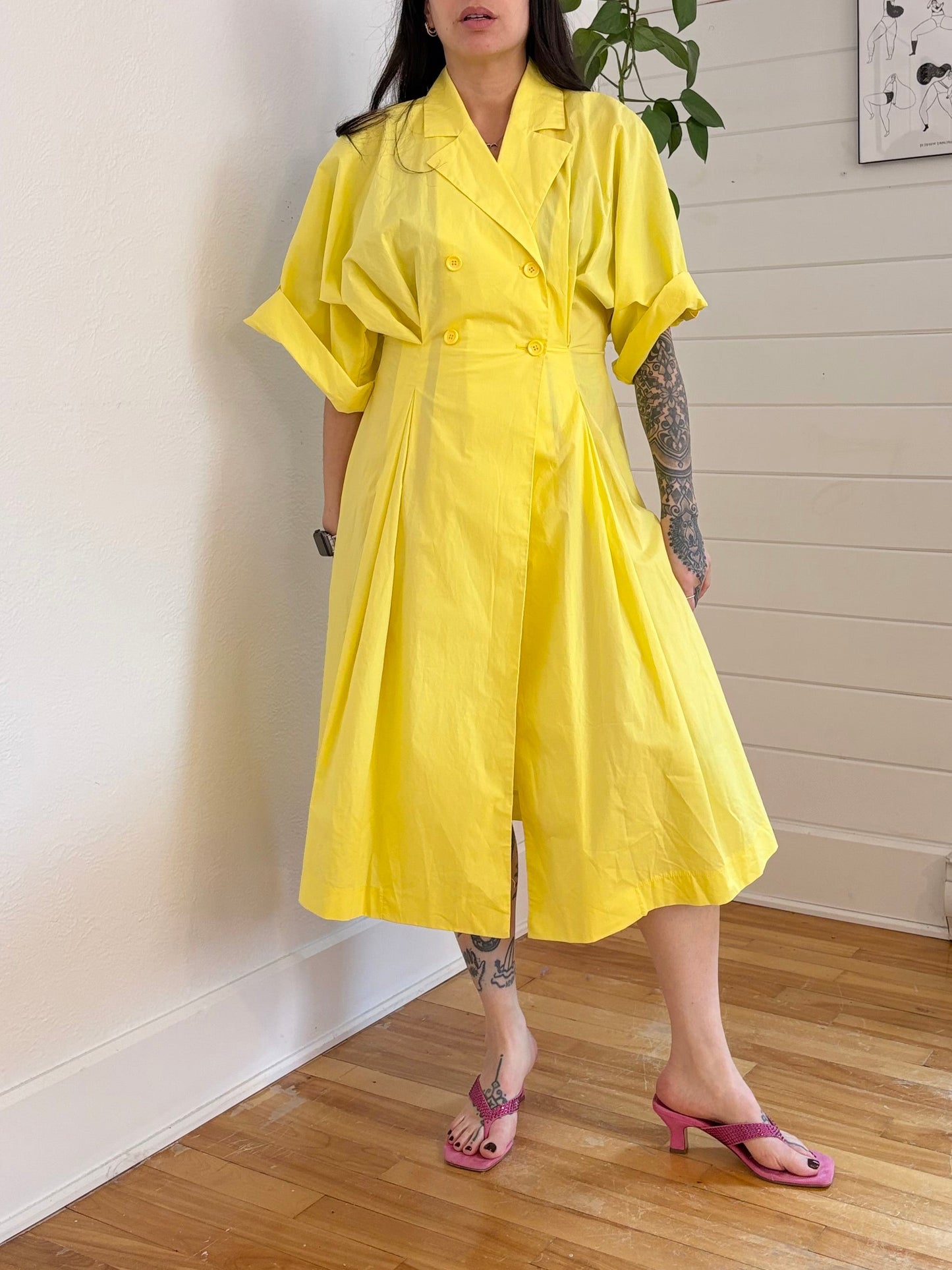 Robe trench jaune impériale taille S