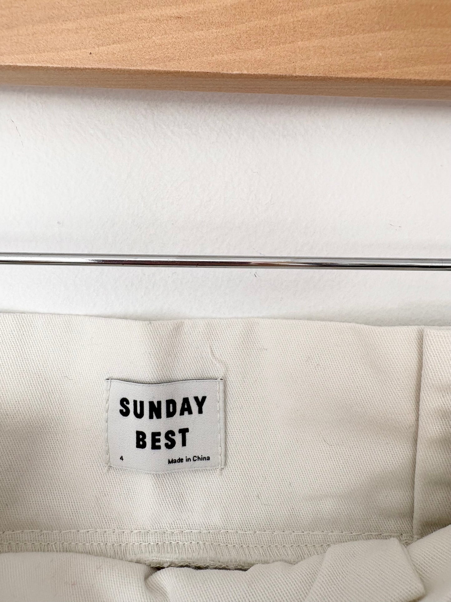 Pantalon de jogging cargo en jean blanc Sunday Best, taille S