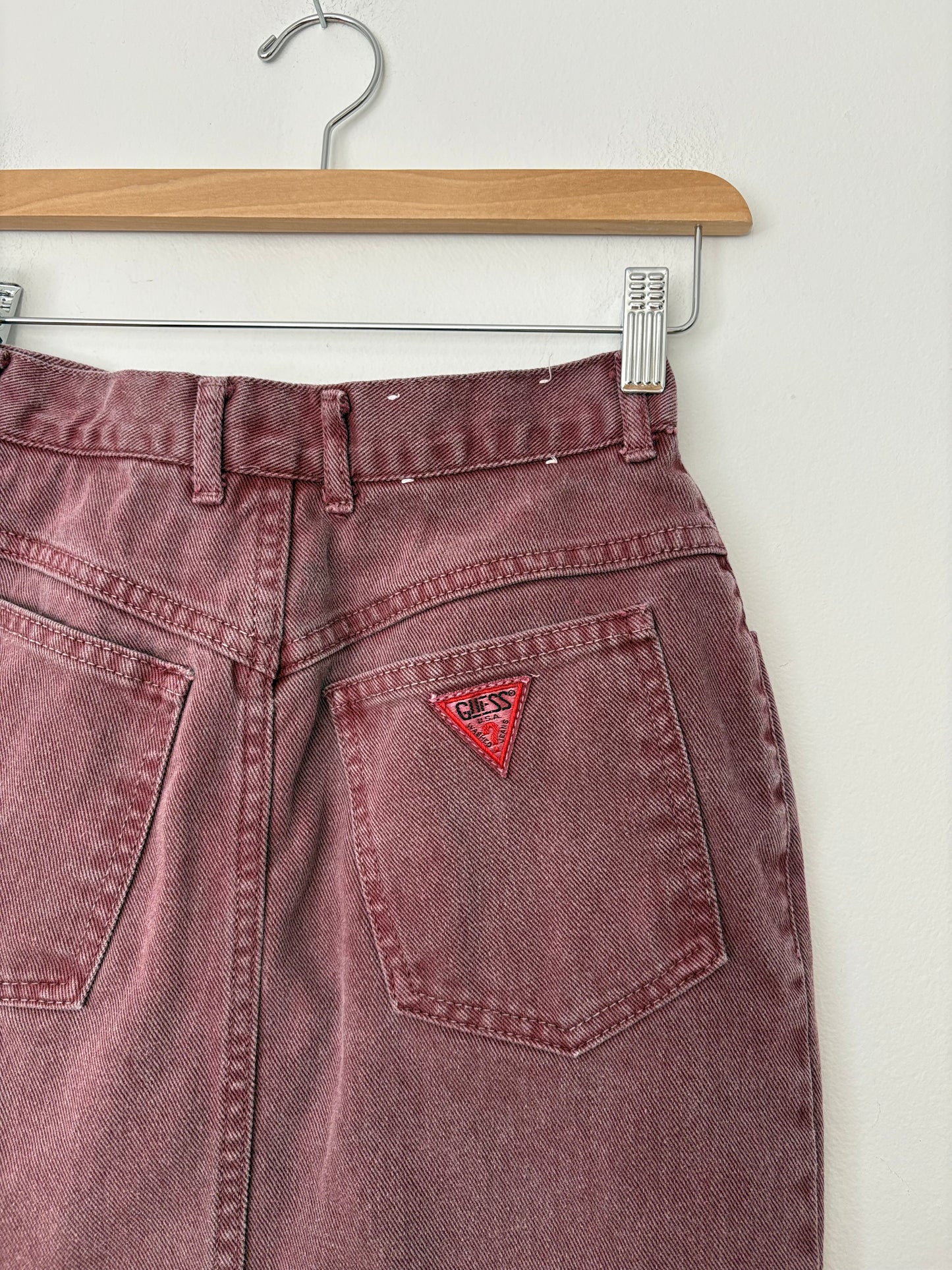 Vintage guess denim mini skirt W24