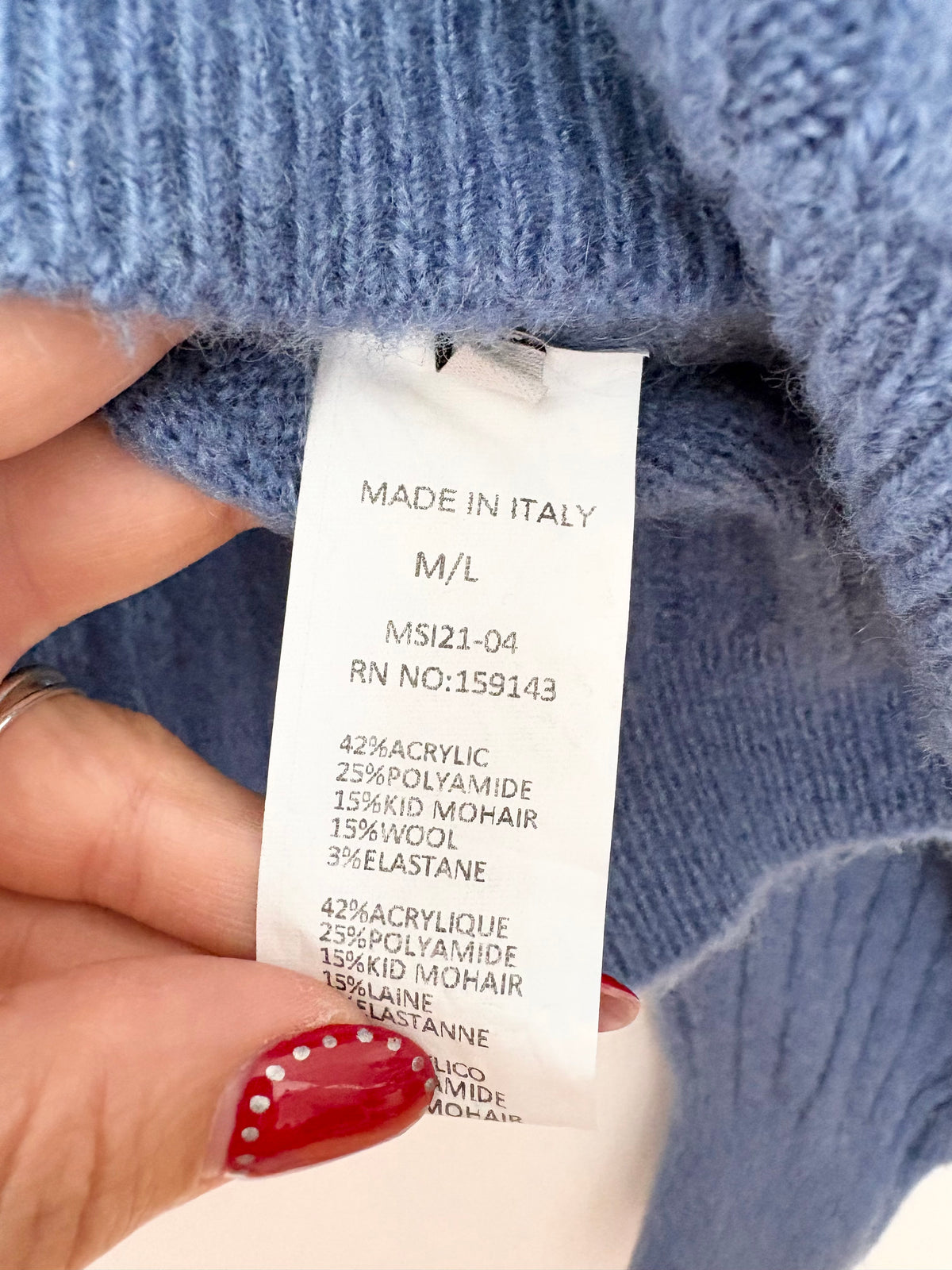 Pull en maille mélangée mohair FRNCH Paris la petite maille M/L