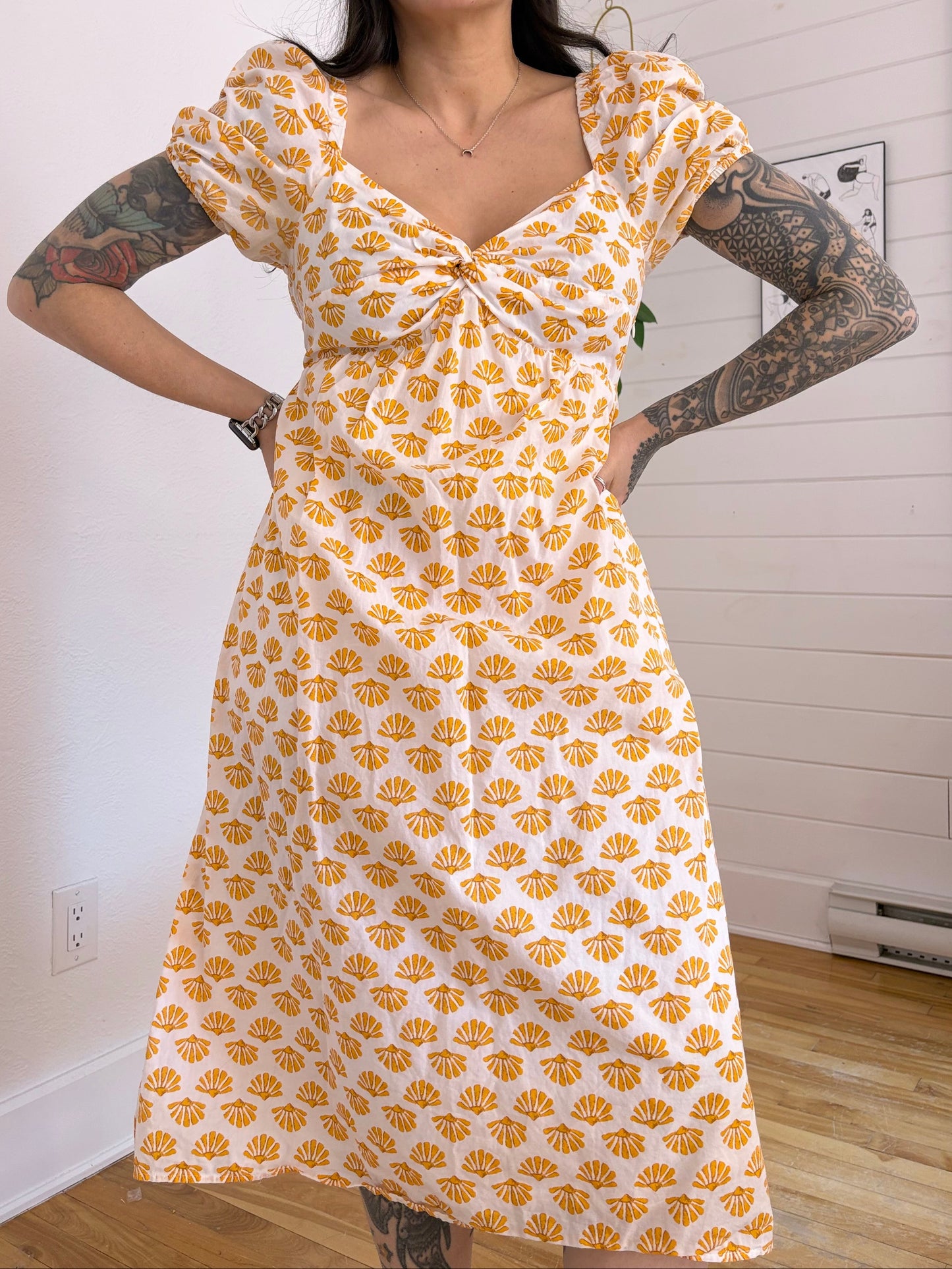 J.Crew twist front midi dress Medium
