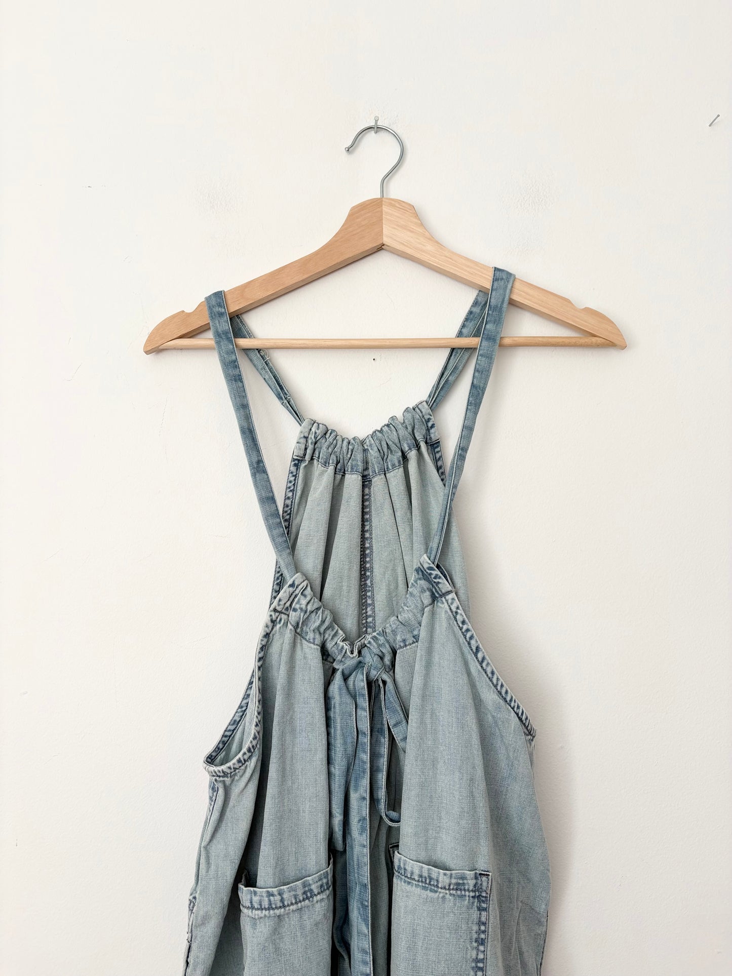 Salopette short en jean Free People Freebird XL