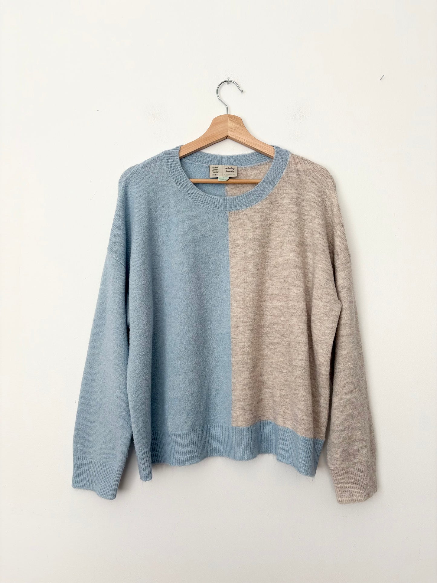 Saturday sunday Leah colorblock sweater set Large