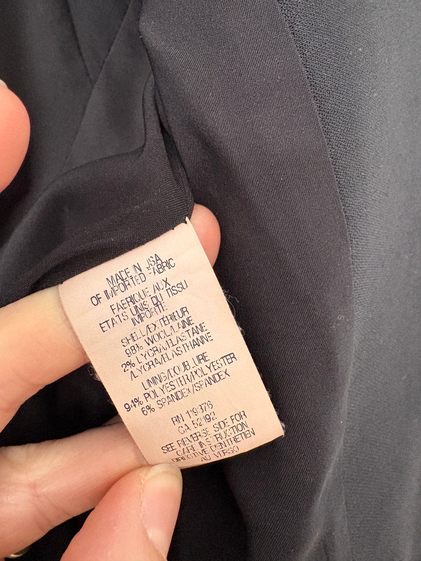 Blazer de smoking en laine Helmut Lang, taille moyenne