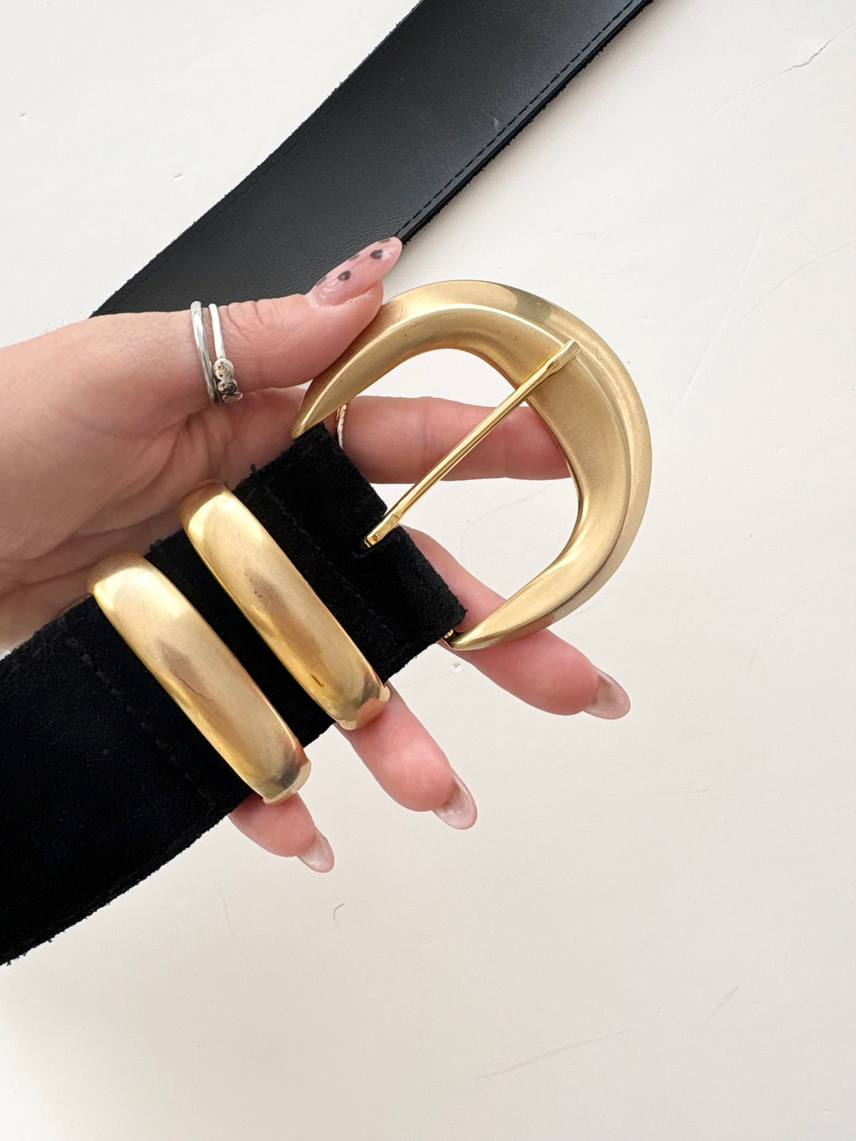 Vintage genuine suede belt XS-S