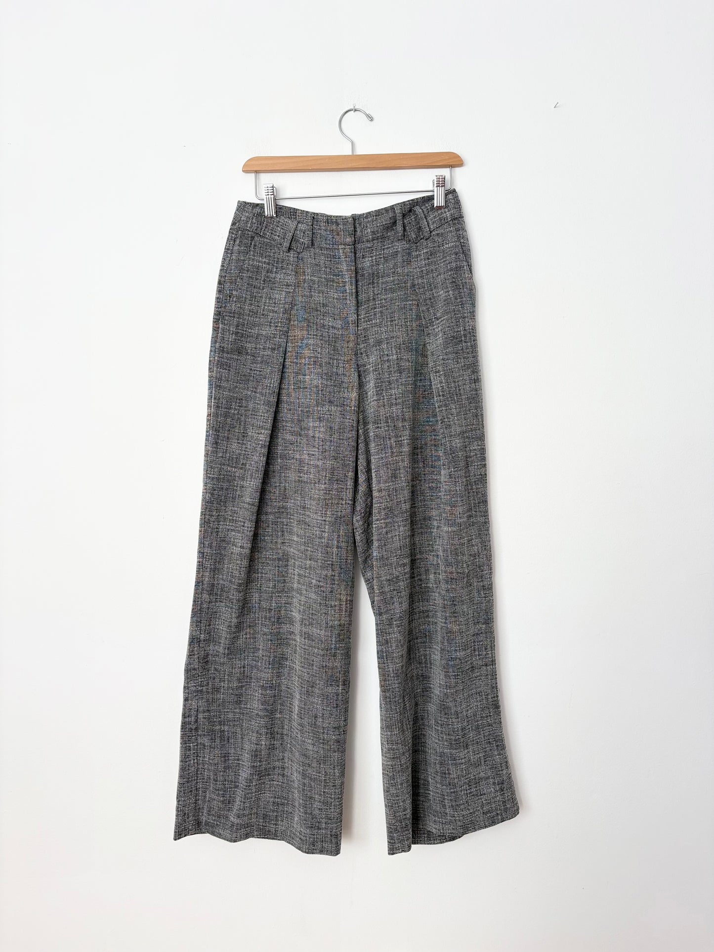 Topshop tailored pleated wide leg trousers W28