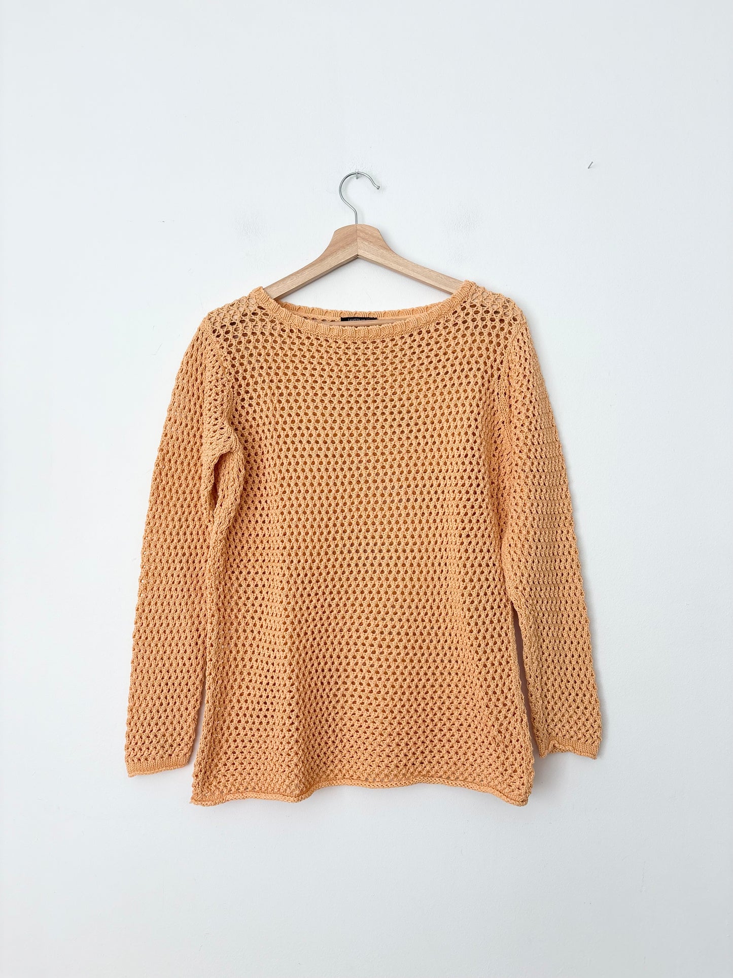 Lafayette 148 open stich linen blend sweater Small