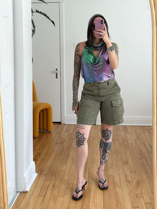 TNA troop cargo shorts W28