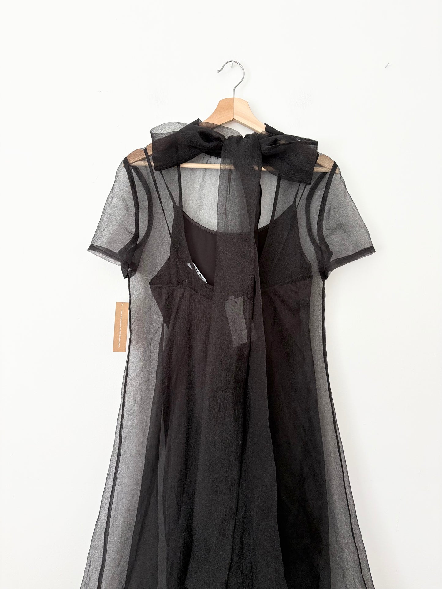 CAARA Melody organza dress in black Medium