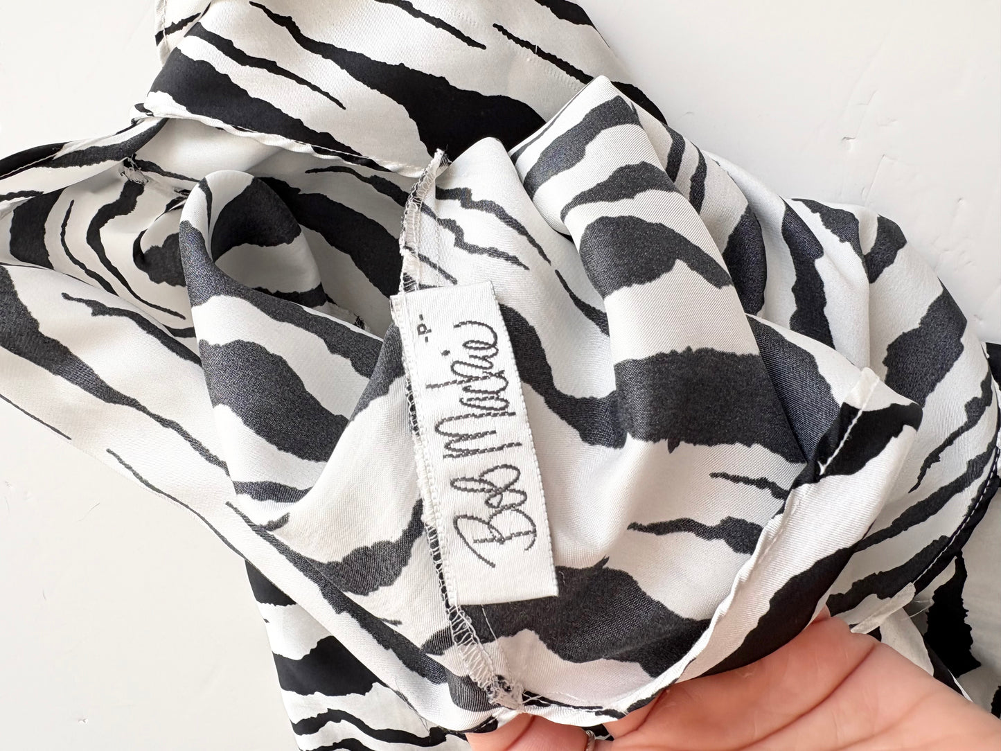 Vintage Bob Mackie zebra midi dress S/M