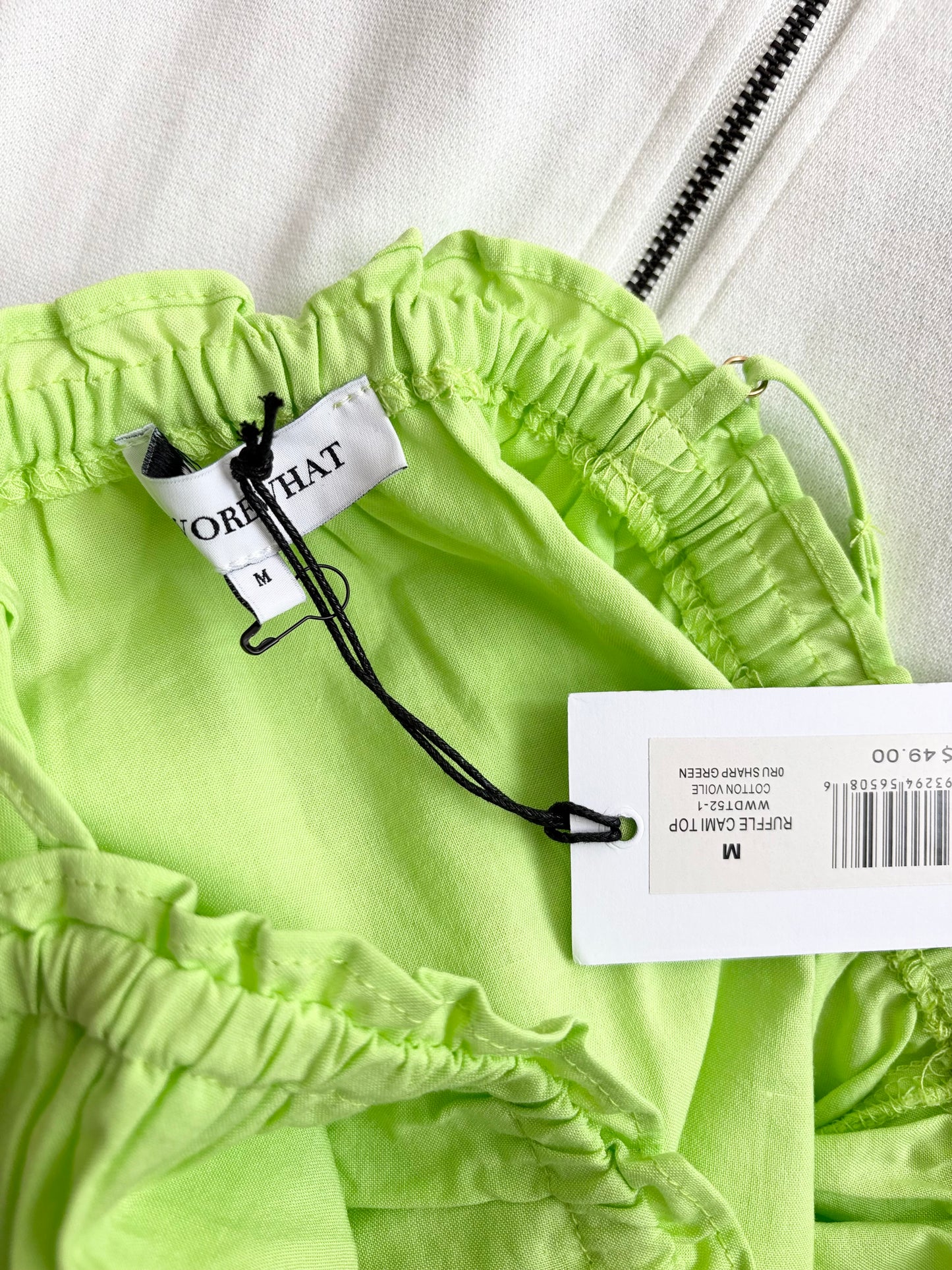 We wore what ruffle crop tank top Medium