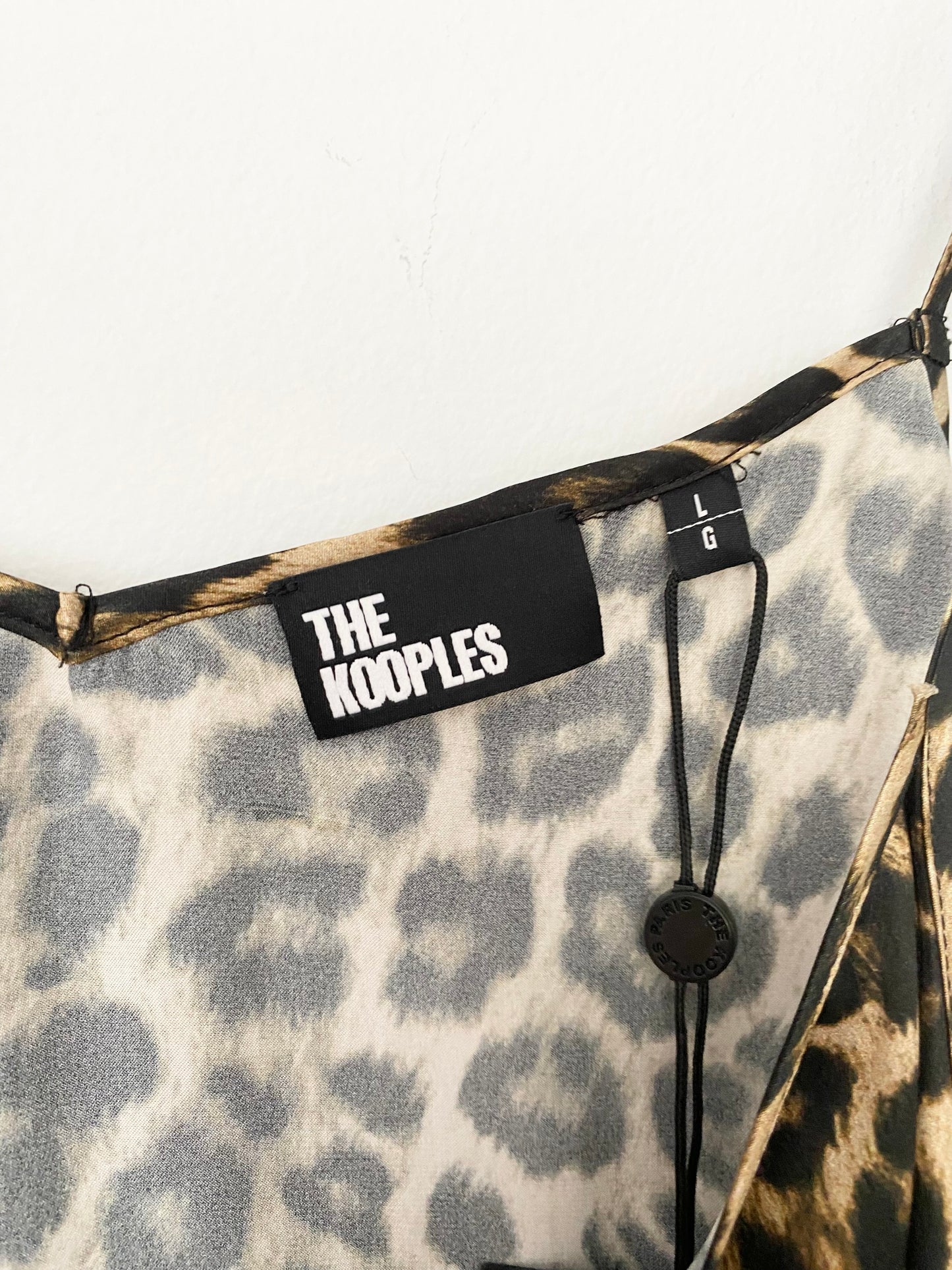 Robe longue léopard en soie The Kooples M/L