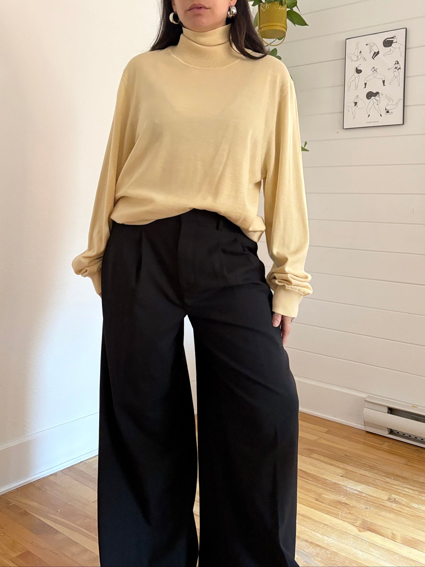 Pull en laine à col roulé Sandro, taille 2XL