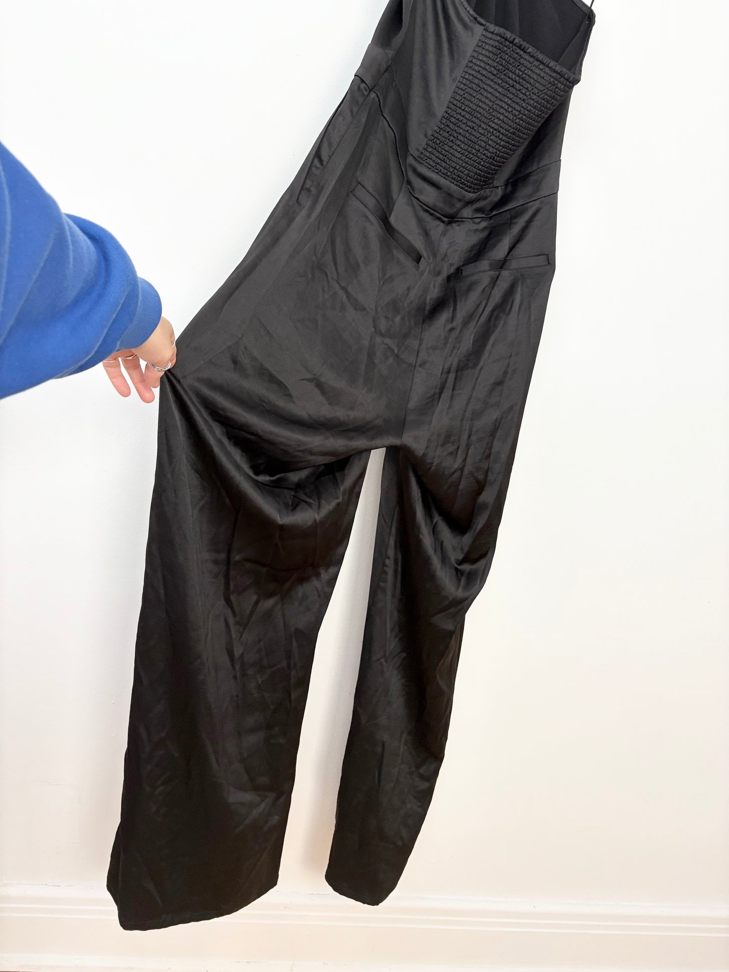 Paige Alimara wide leg satin jumpsuit Large