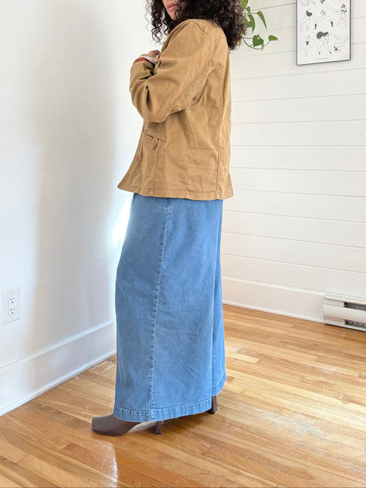 Vintage FDJ tan denim jacket M/L