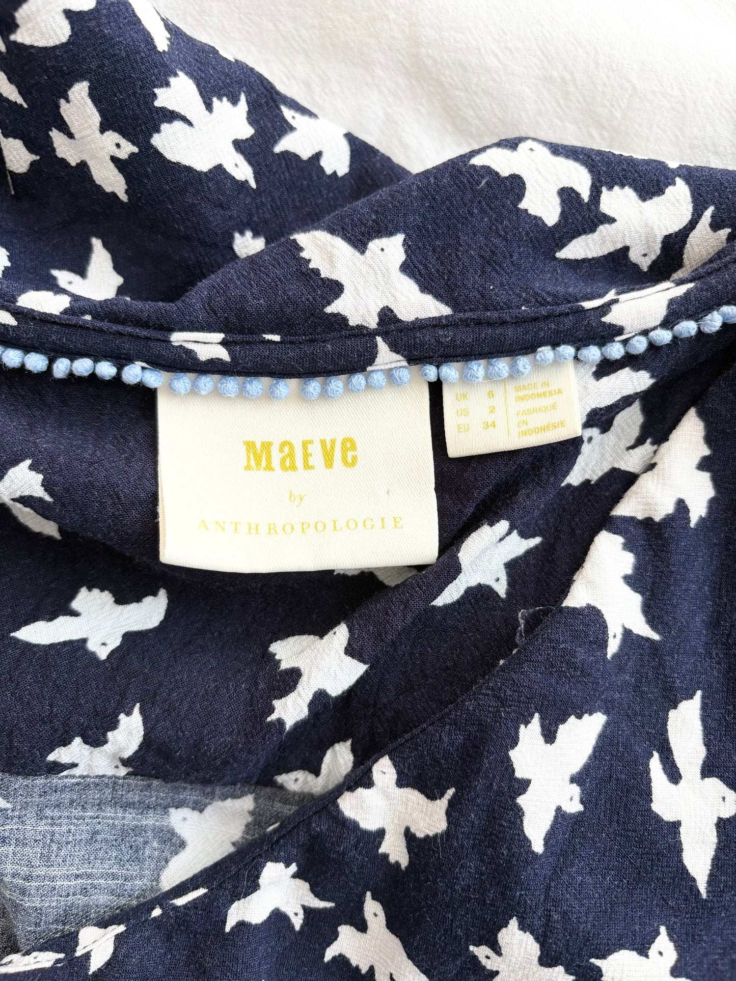 Anthropologie Maeve Simona collared top XS/S