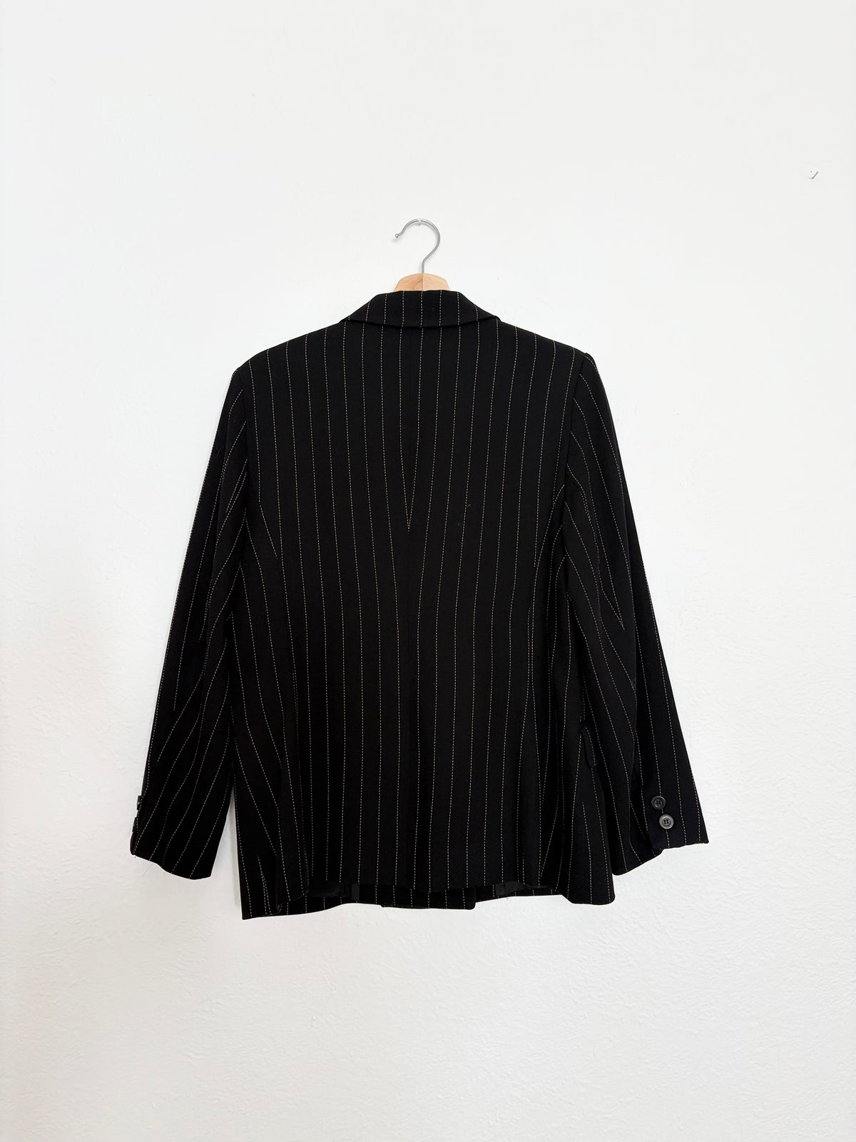 Blazer vintage Laurel en laine à fines rayures Taille M