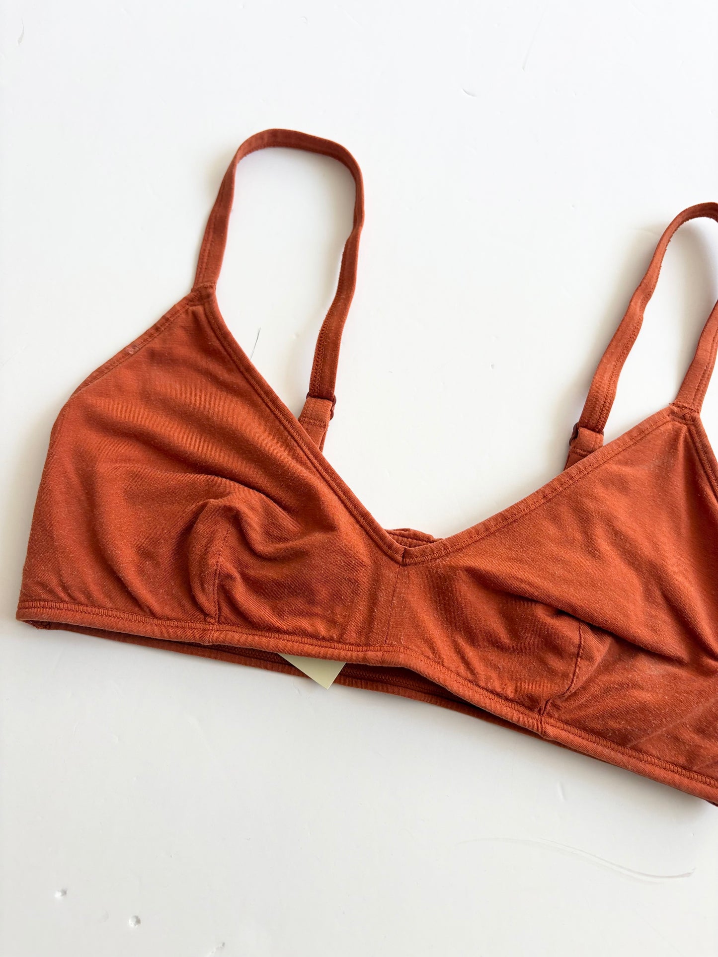 Parade tencel bralette in rust Small