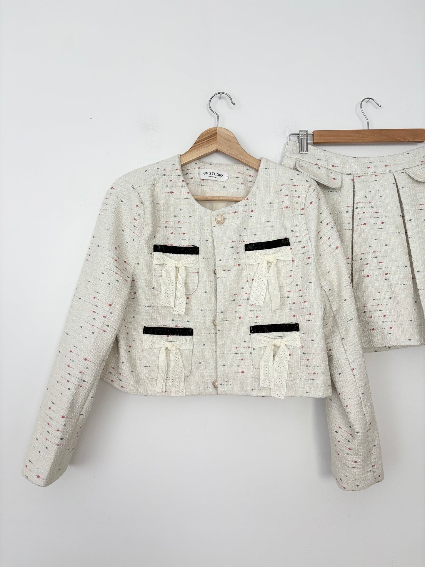 GM Studio tweed skort & blazer set S/M