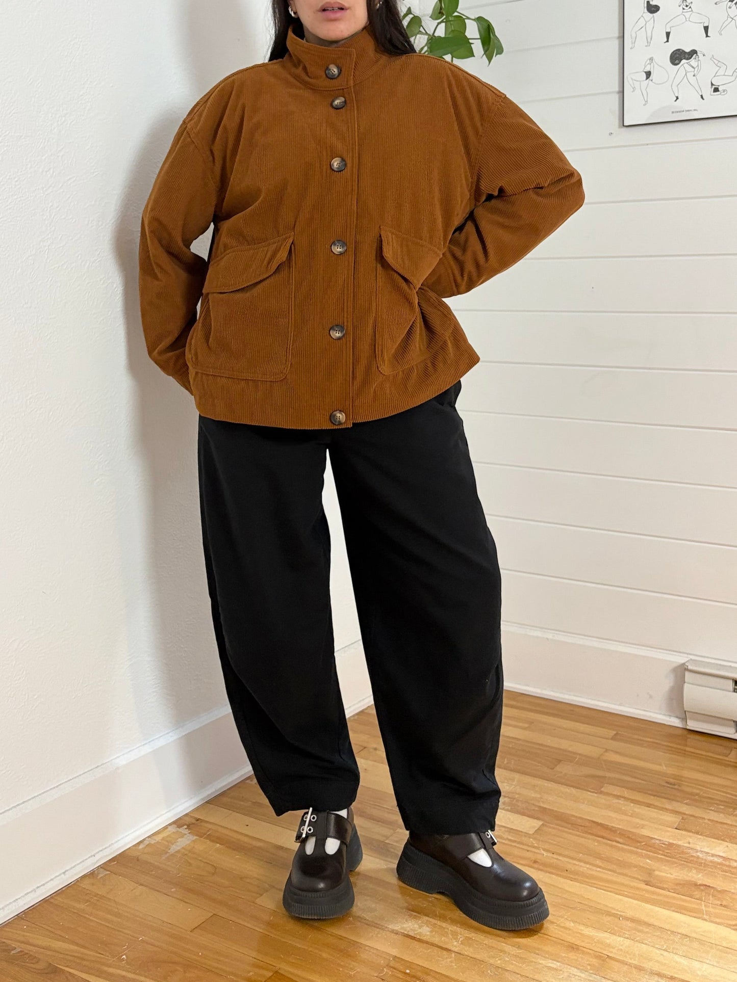 Bagatelle Corduroy high neck chunky jacket 2XL