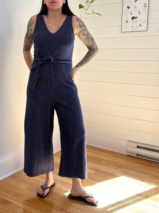 Gap rib knit wide leg jumpsuit Medium