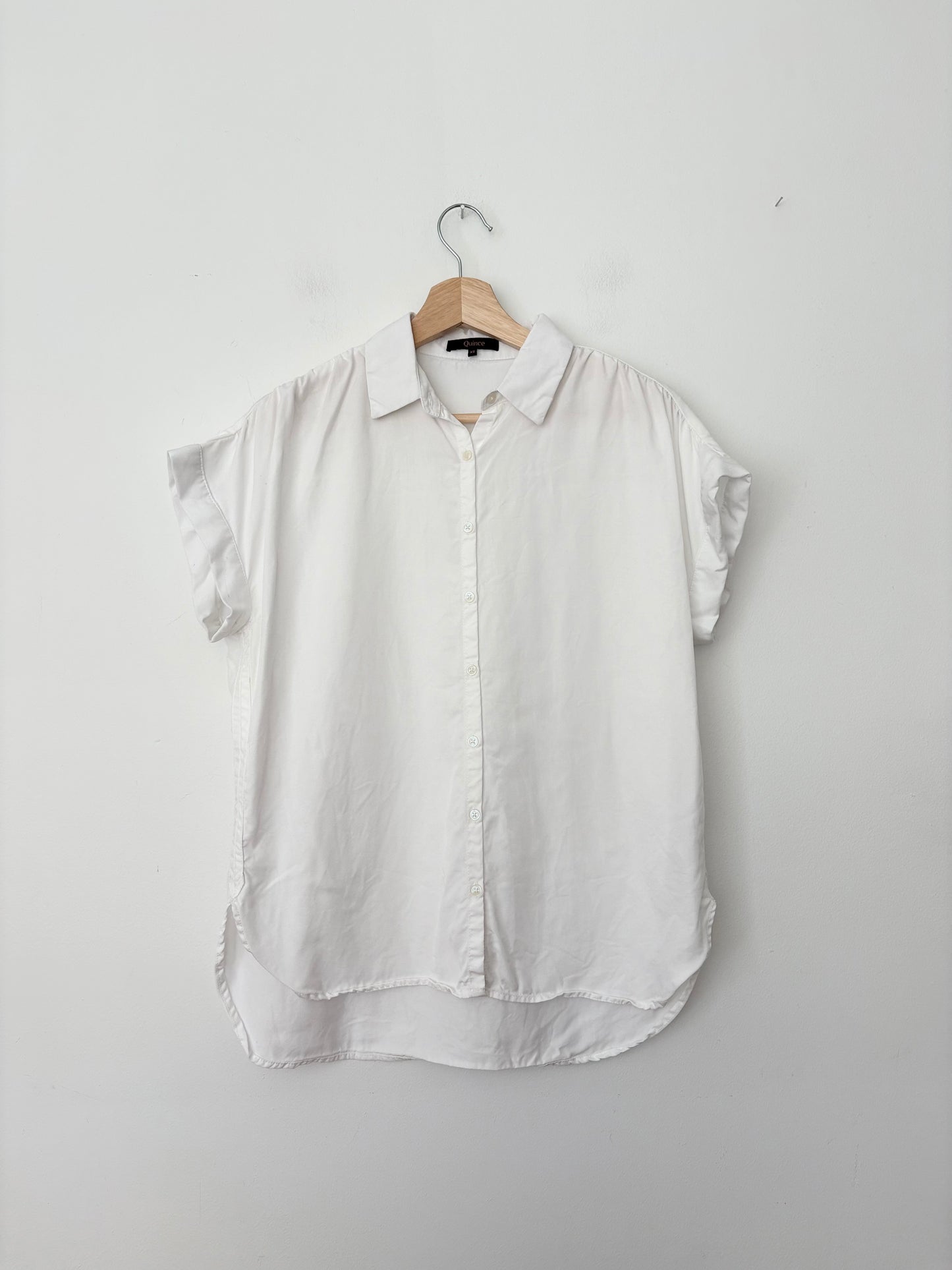Quince vintage wash tencel camp shirt XS