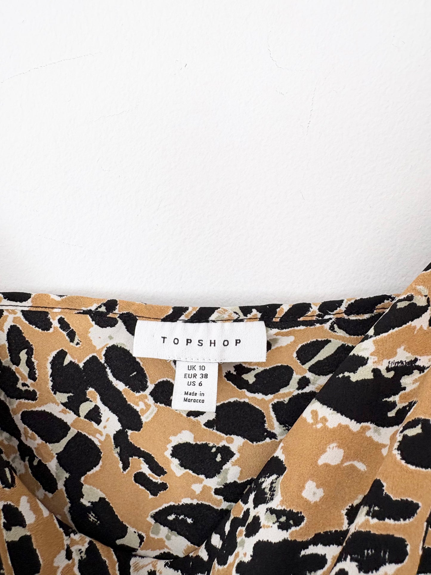 Topshop leopard print cowl neck tank Medium