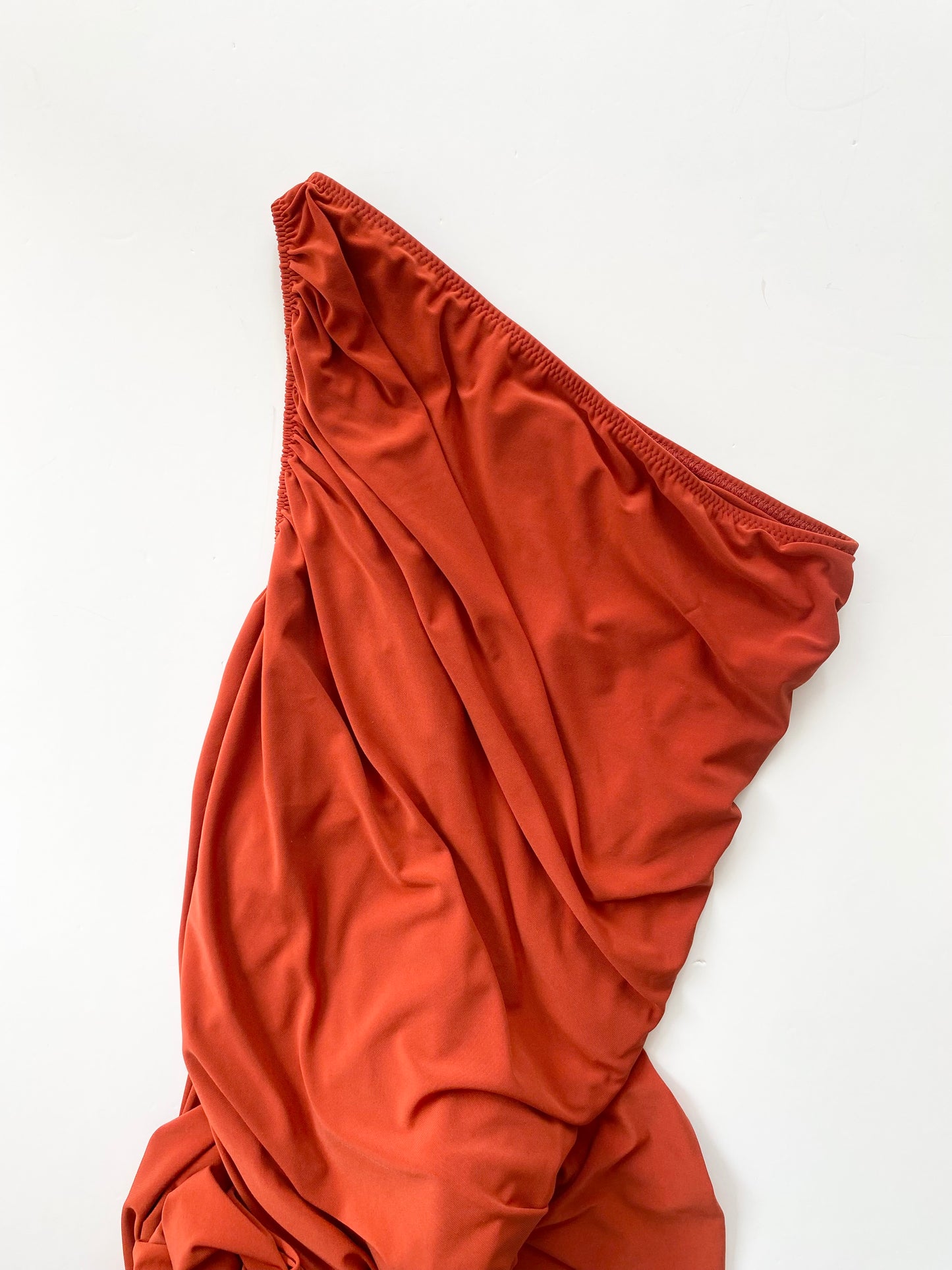 Norma Kamali Diana one shoulder draped dress S/M