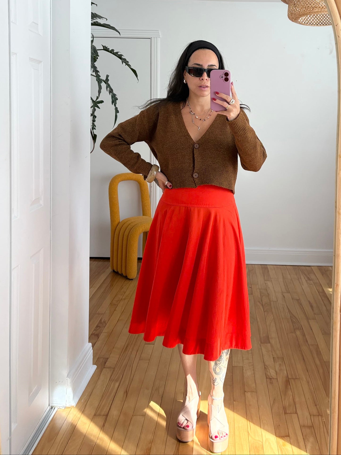 Oak + Fort crop knit cardigan S/M
