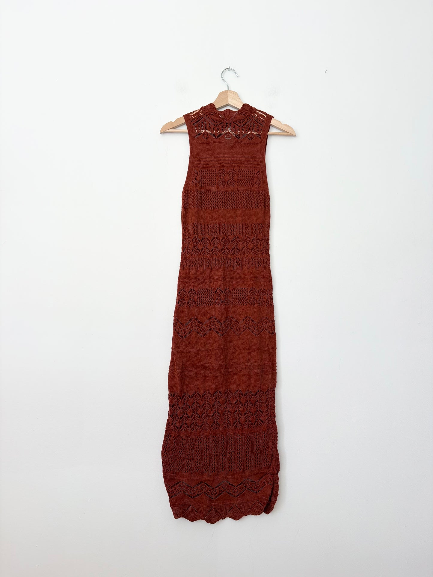 Anthropologie crochet midi dress XS