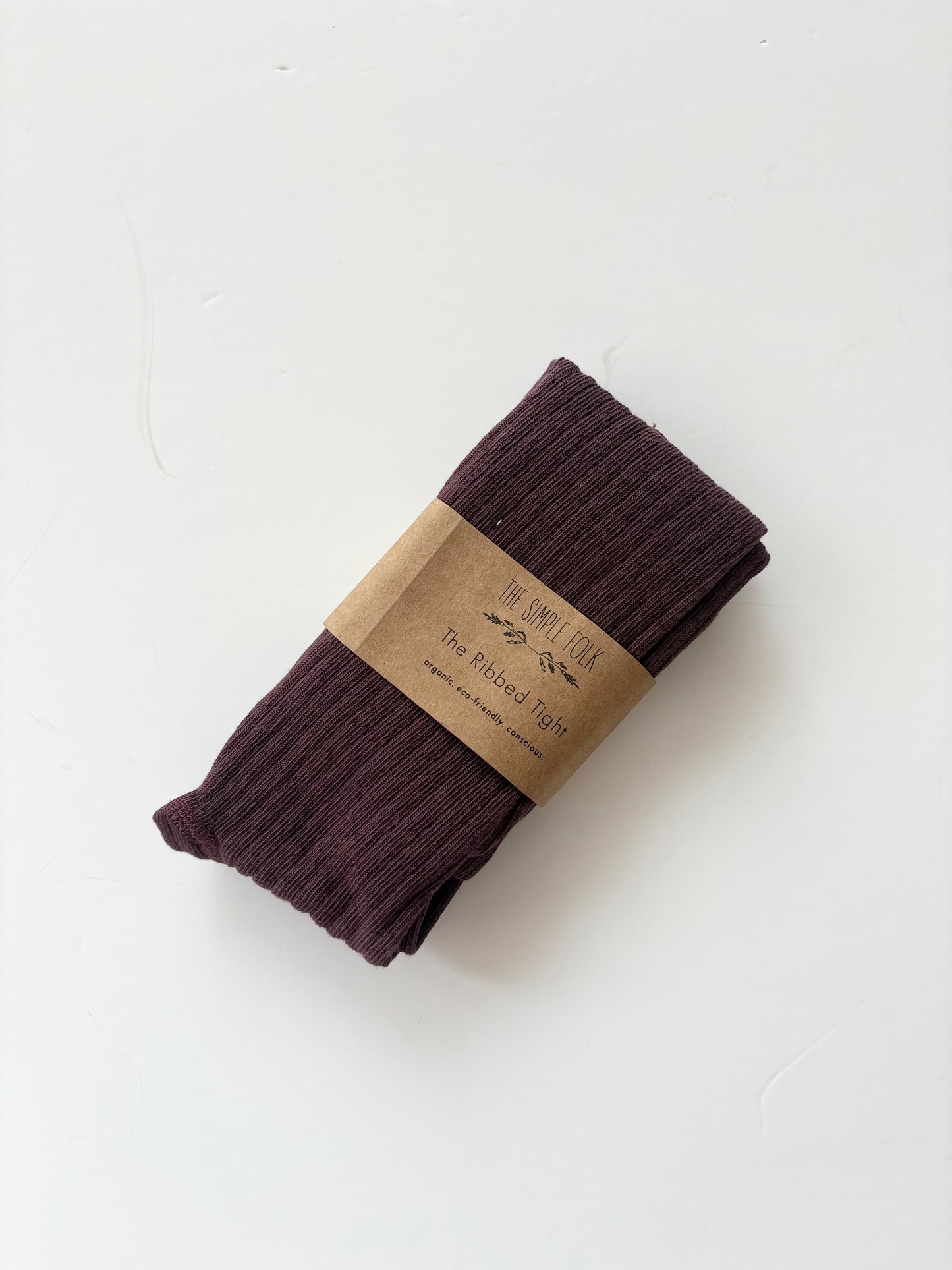 The simple folk ribbed tights in huckleberry 2/4Y