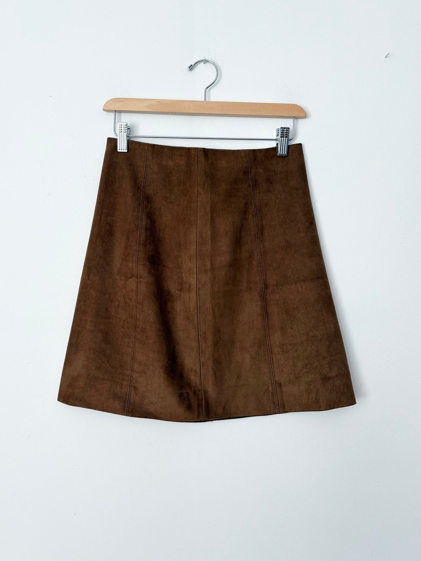 Babaton Hopper faux suede mini skirt Small