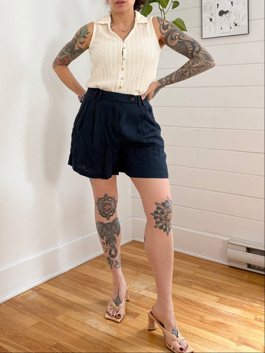 & Other stories tailored linen shorts W29