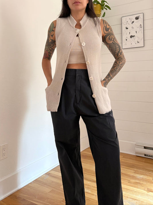 The white company merino wool sleeveless cardigan Small