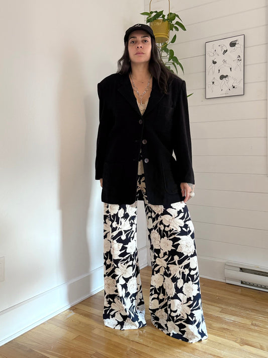 Veste blazer vintage en laine mélangée M/L