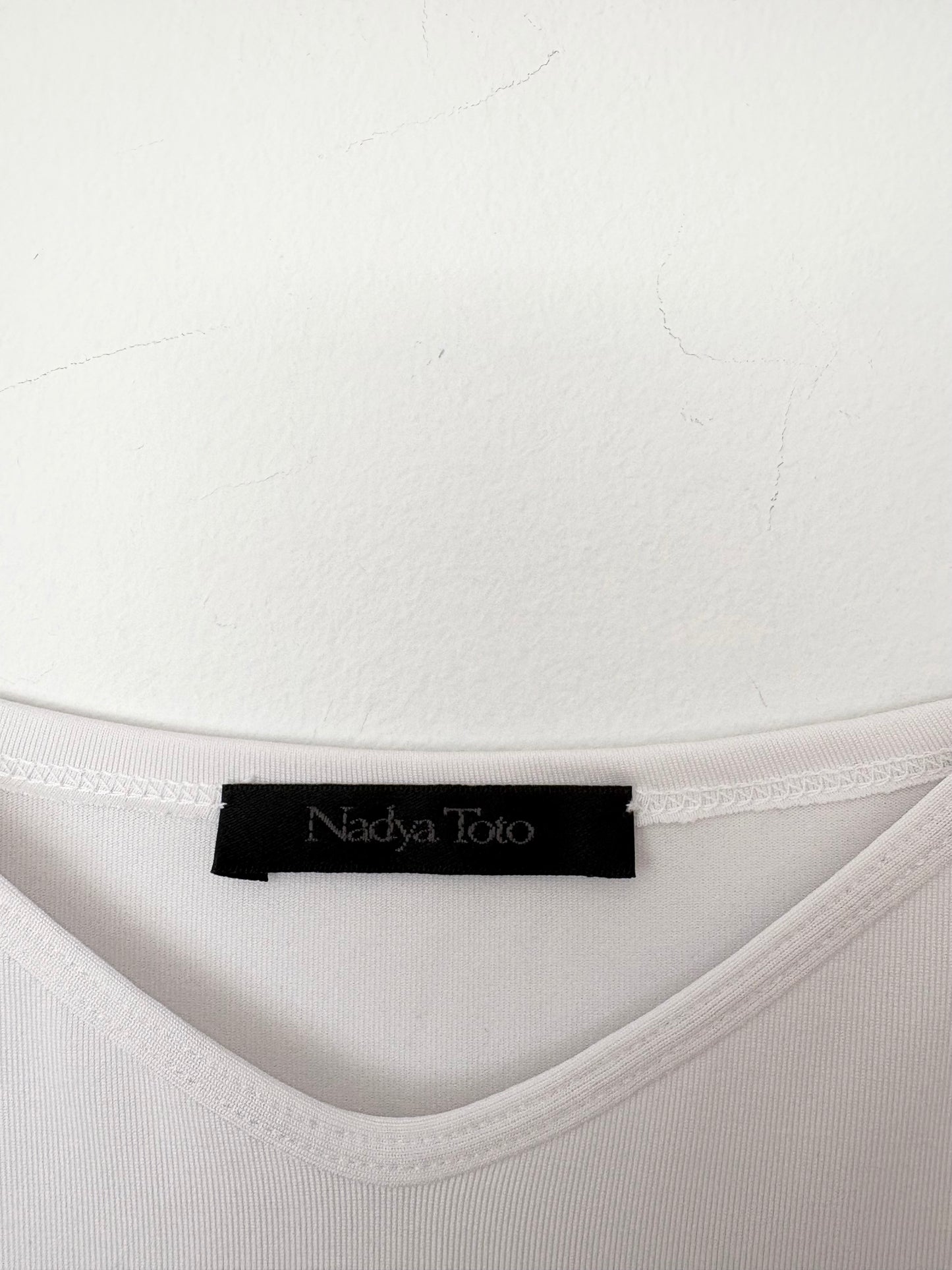 Robe midi nuisette blanche Nadya Toto